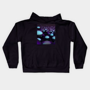 Purple and Aqua Bubbles Kids Hoodie